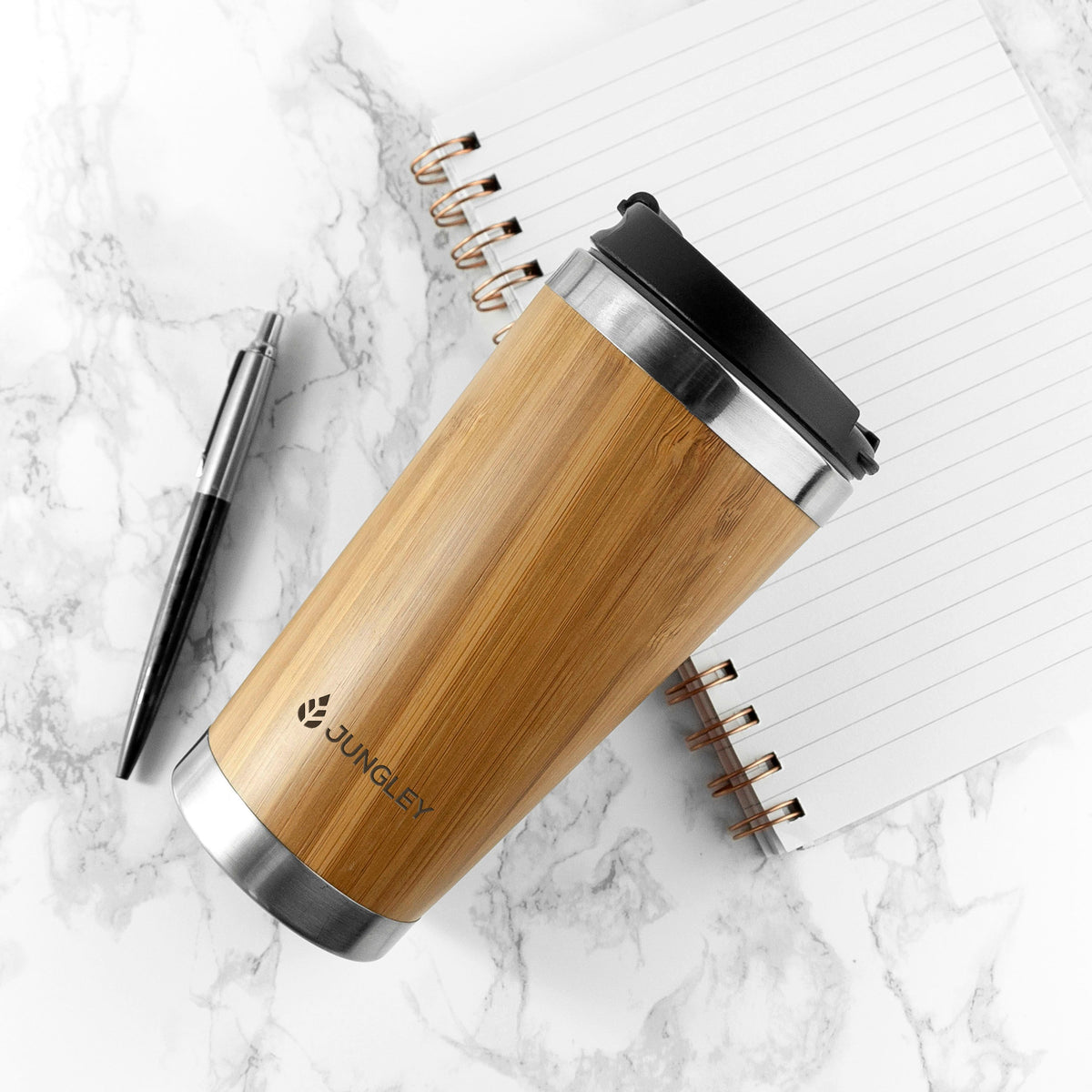 Bamboo Travel Mug 400ml - Hipster  Whitehouse & Continental Linen