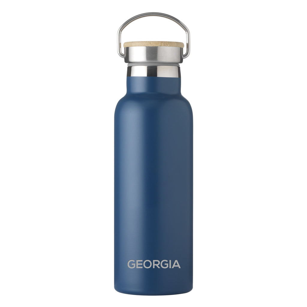 Personalised Jungley Insulated 17oz Drinks Bottle with Bamboo Lid - Horizontal