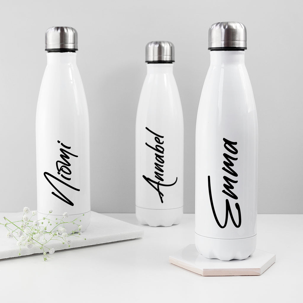 Personalised White Water Bottle