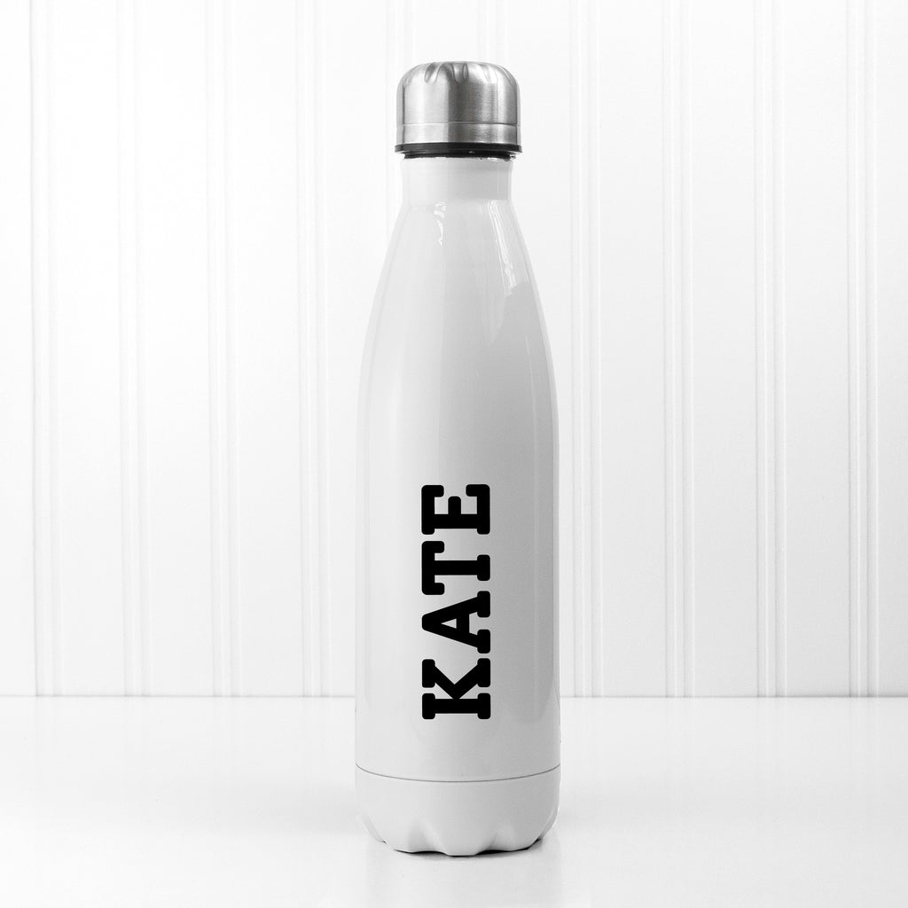 Personalised White Water Bottle