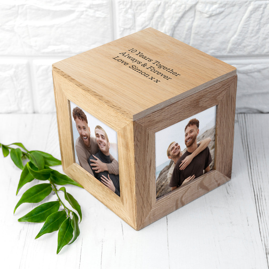 Personalised Solid Top Photo Cube