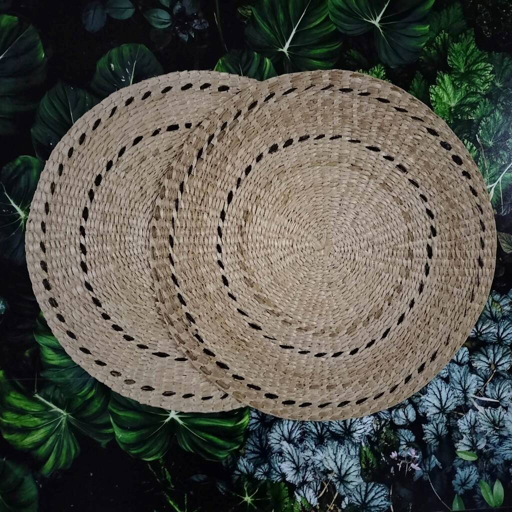 Hand Woven Banana Leaf Placemats - Set of 2