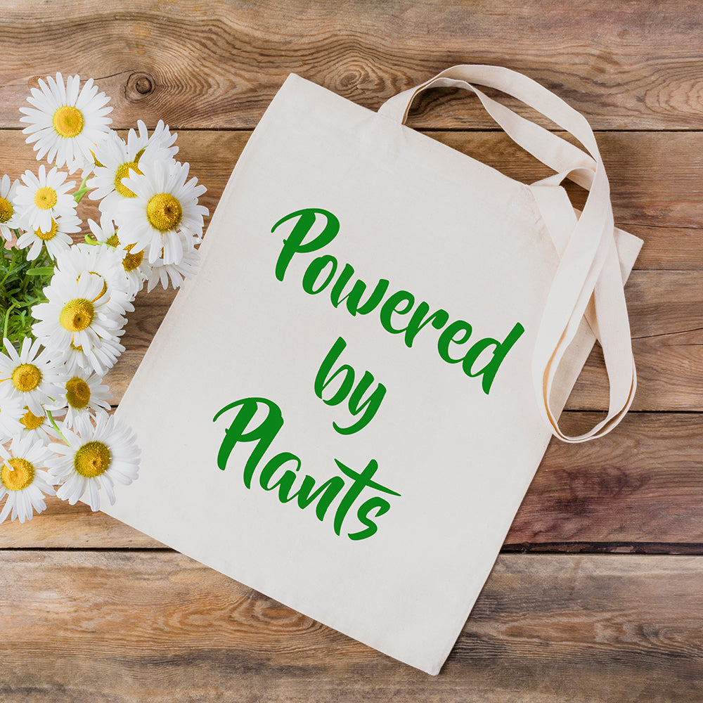 Tote Bag - Powered by Plants - 100% Cotton Canvas Bag