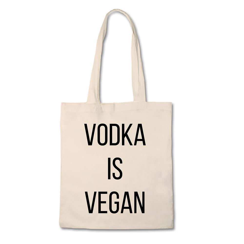 Funny Tote Bag - Vodka is Vegan - 100% Cotton Canvas Bag