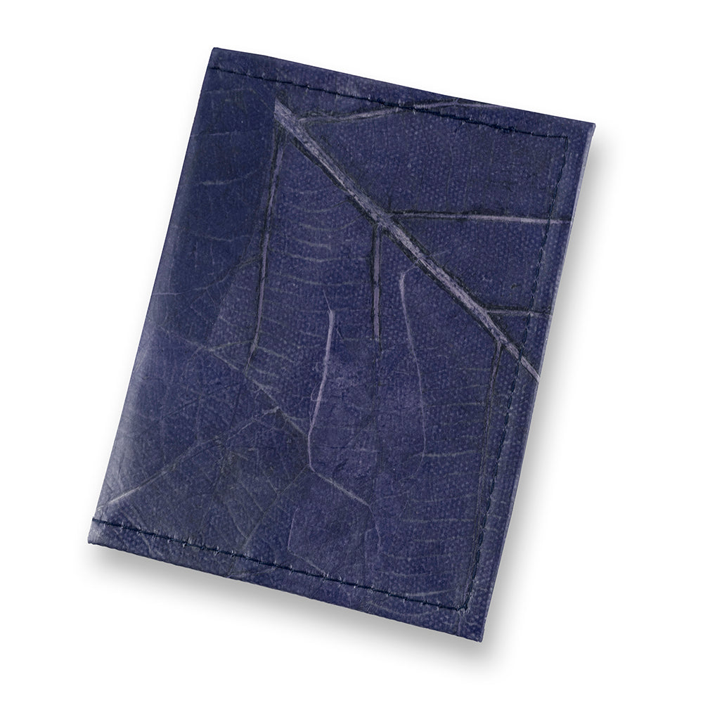 Passport Cover in Leaf Leather - Navy