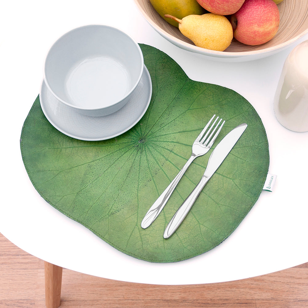 Green Lotus Leaf Placemats - Set of Four