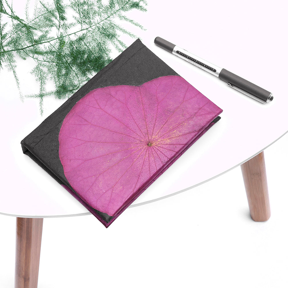A6 Lotus Notebook - Pink