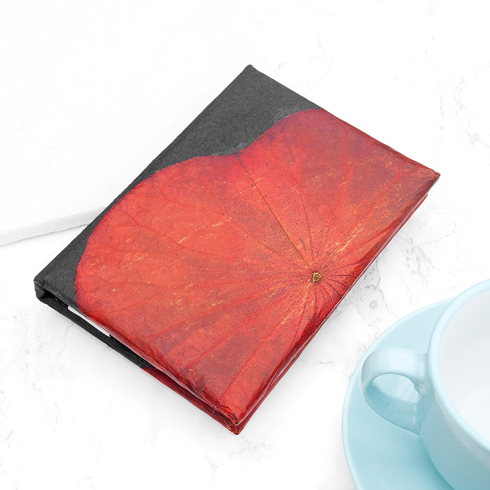 A6 Lotus Notebook - Red