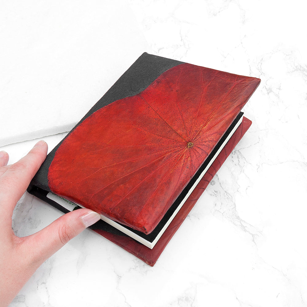 A6 Lotus Notebook - Red