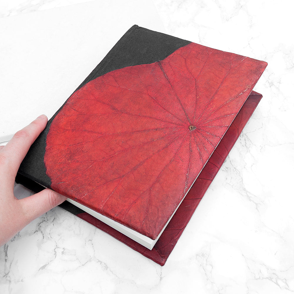A5 Lotus Notebook - Red