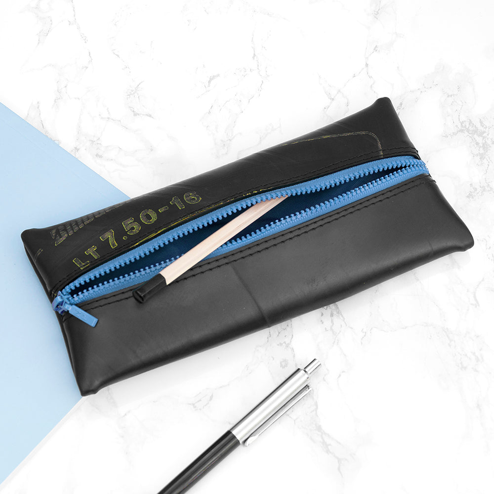 I Used To Be A Truck Tyre Rubber Pencil Case - Blue