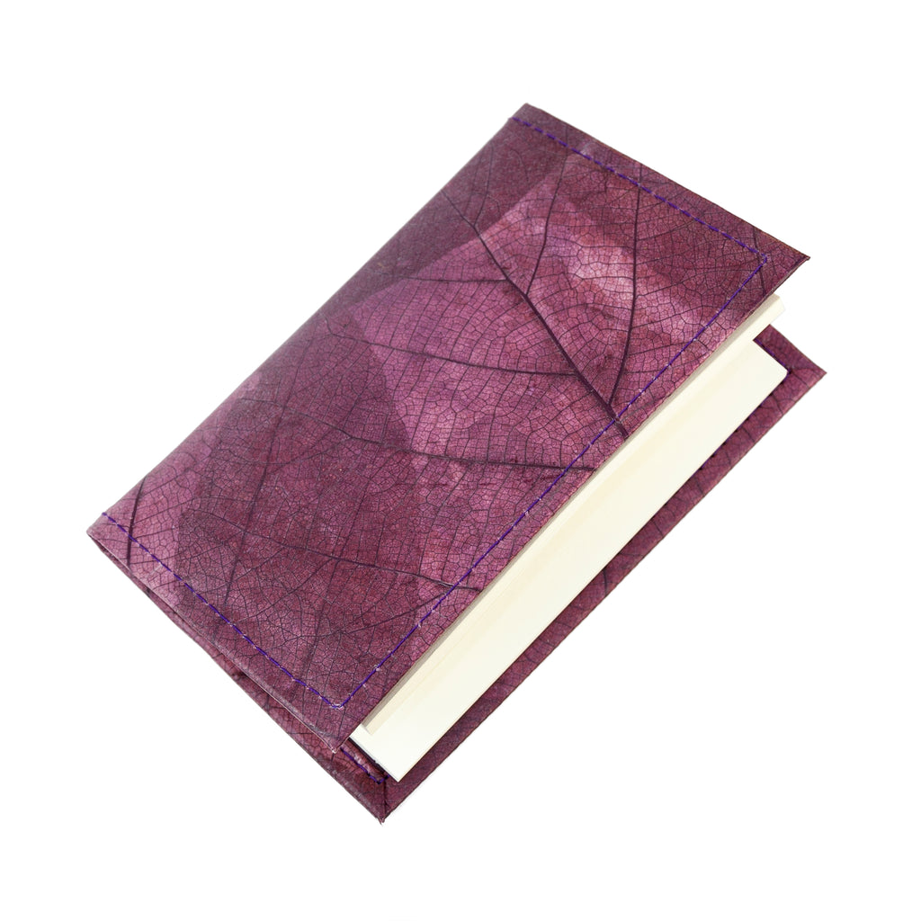 A6 Refillable Leaf Leather Journal - Dark Lavender