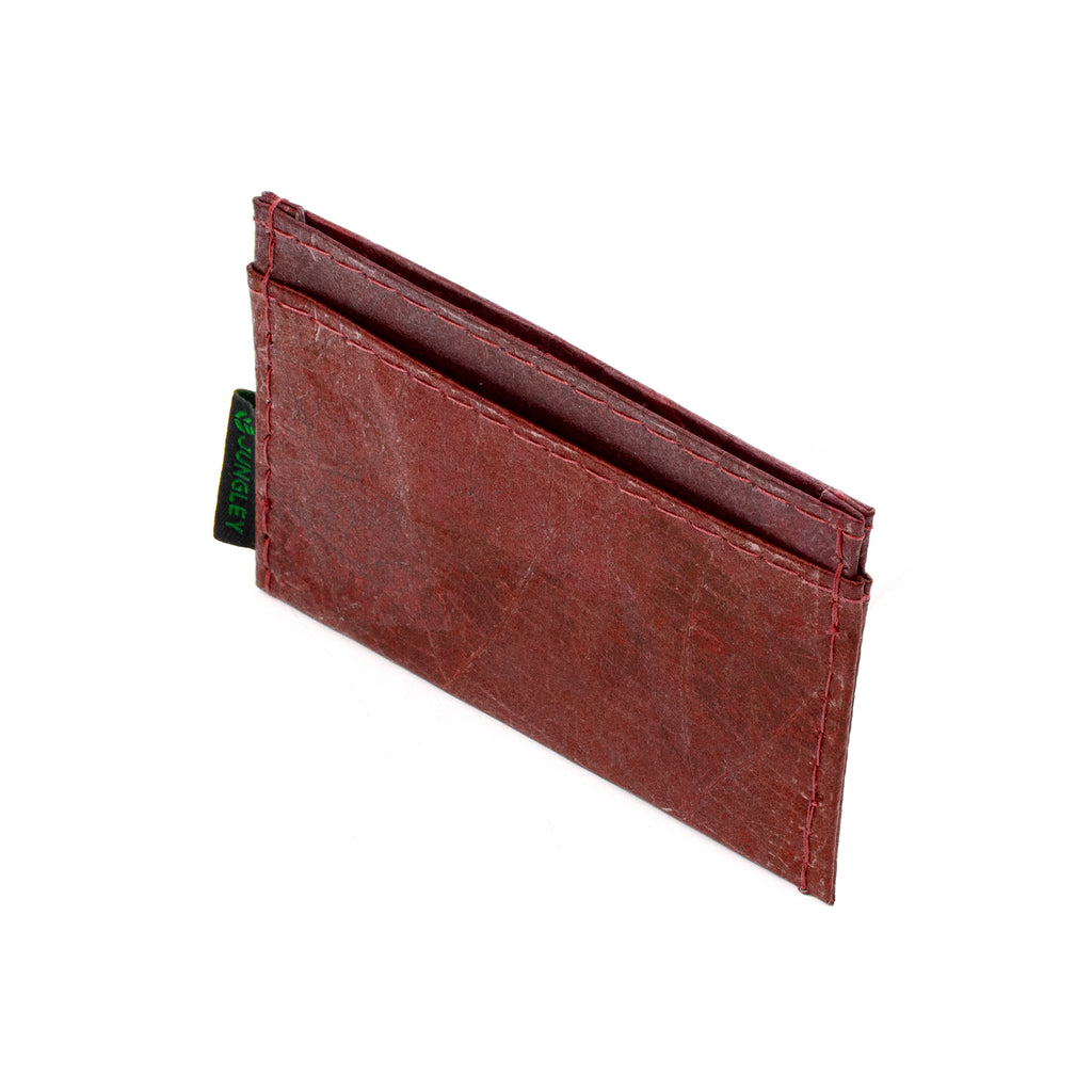 Cardholder in Leaf Leather - Chestnut Brown