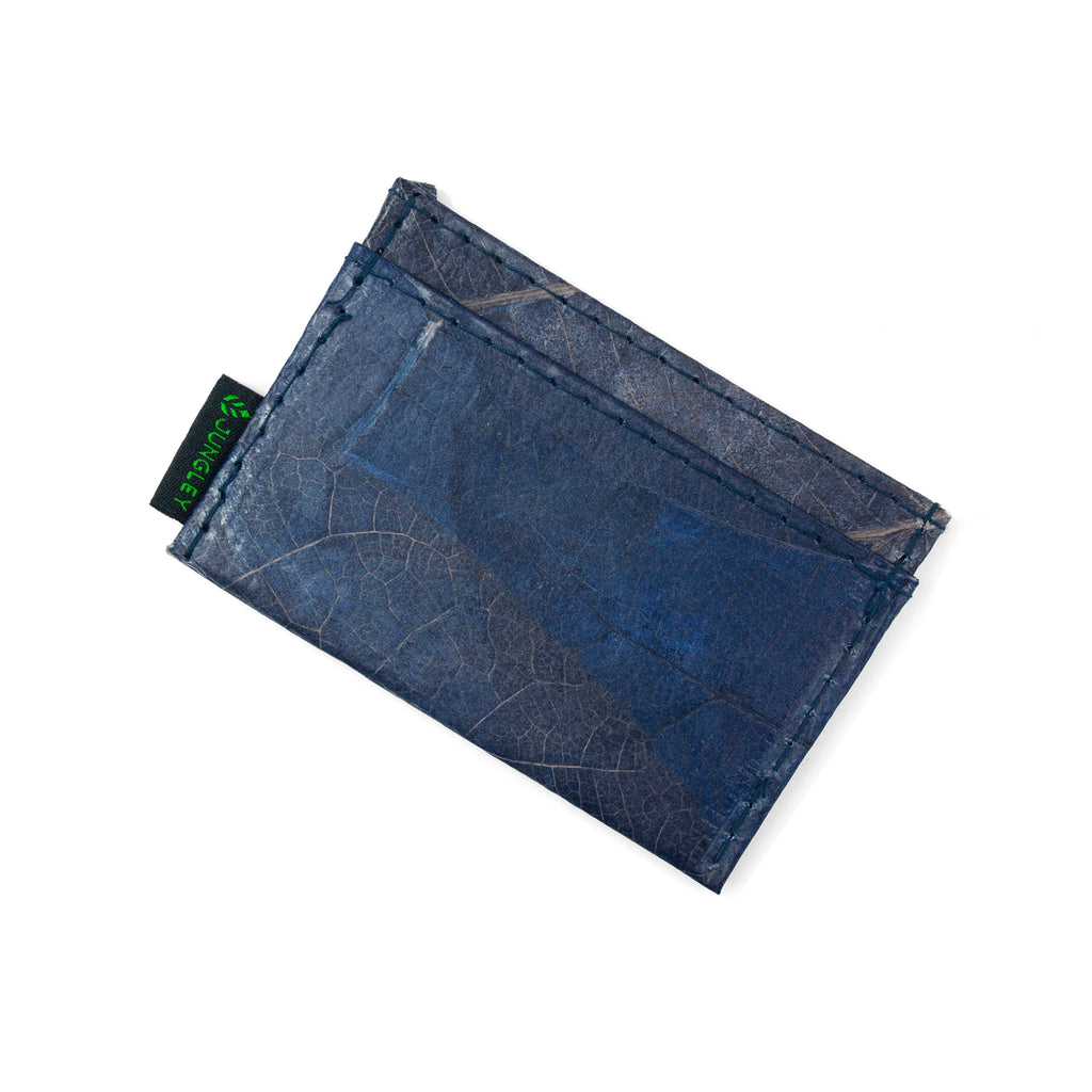 Cardholder in Leaf Leather - Midnight Blue