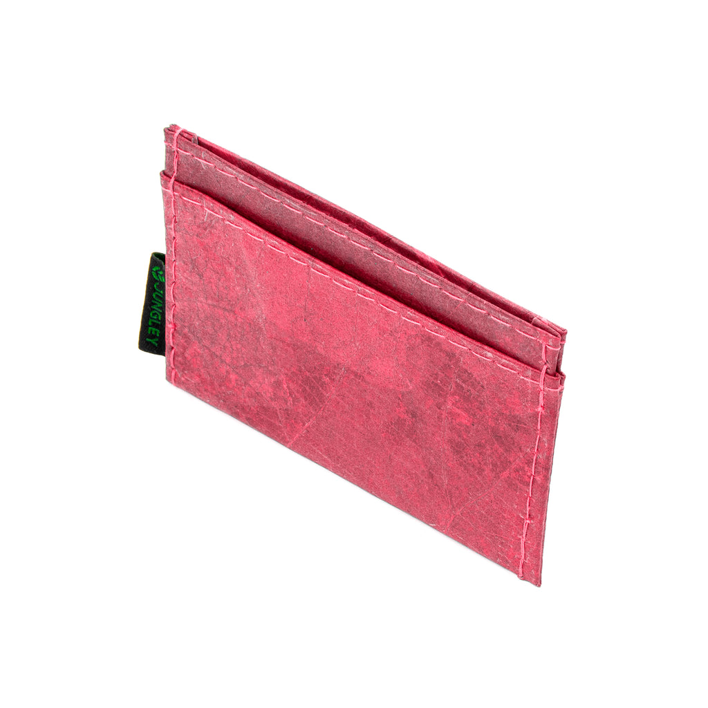 Cardholder in Leaf Leather - Pink Coral