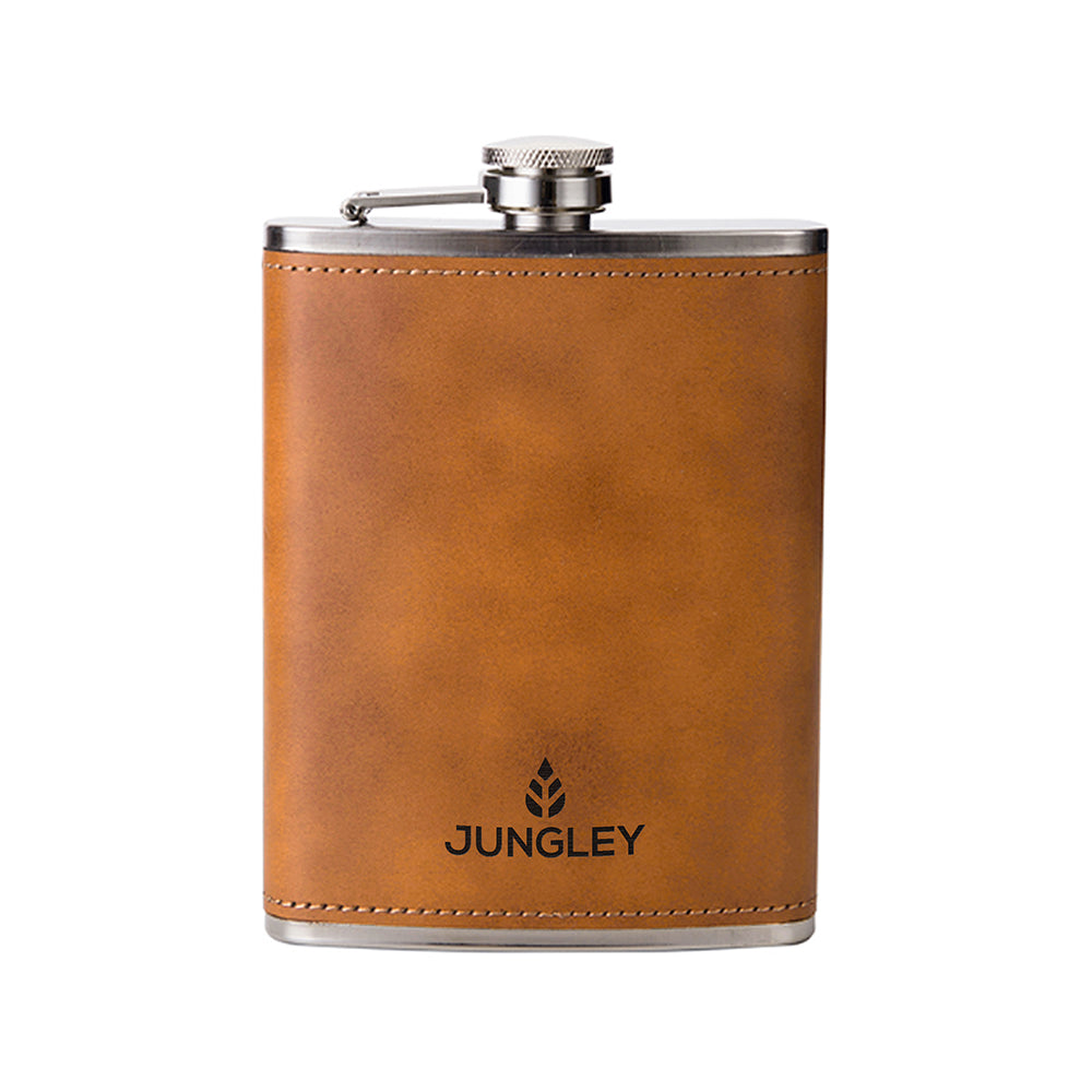Jungley Faux Leather 8oz Hip Flask