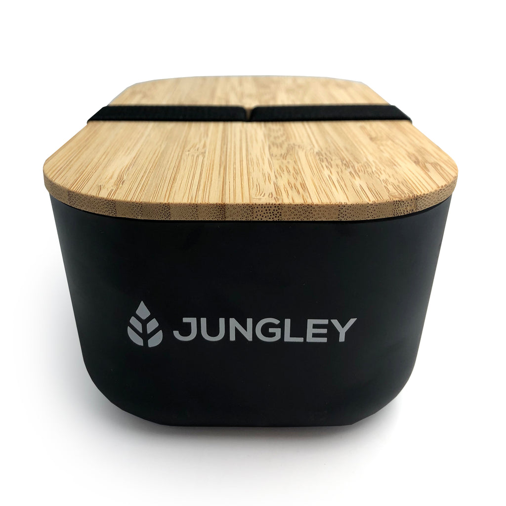 Recycled Bamboo Black Lunch Box