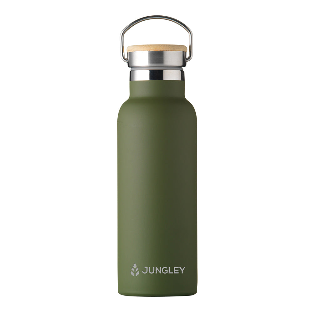 Eco Friendly Insulated 17oz Water Bottle with Bamboo Lid