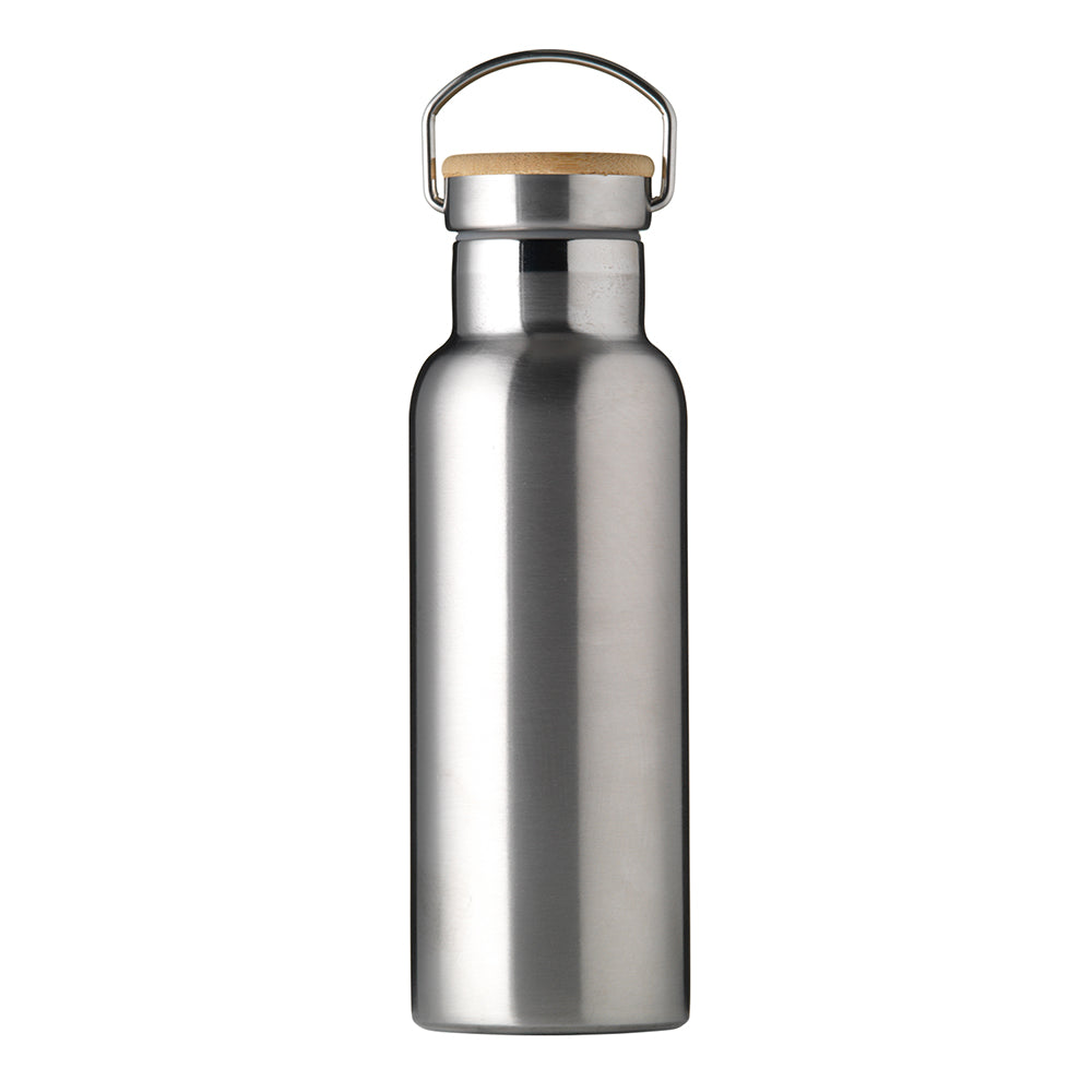 Eco Friendly Insulated 17oz Water Bottle with Bamboo Lid